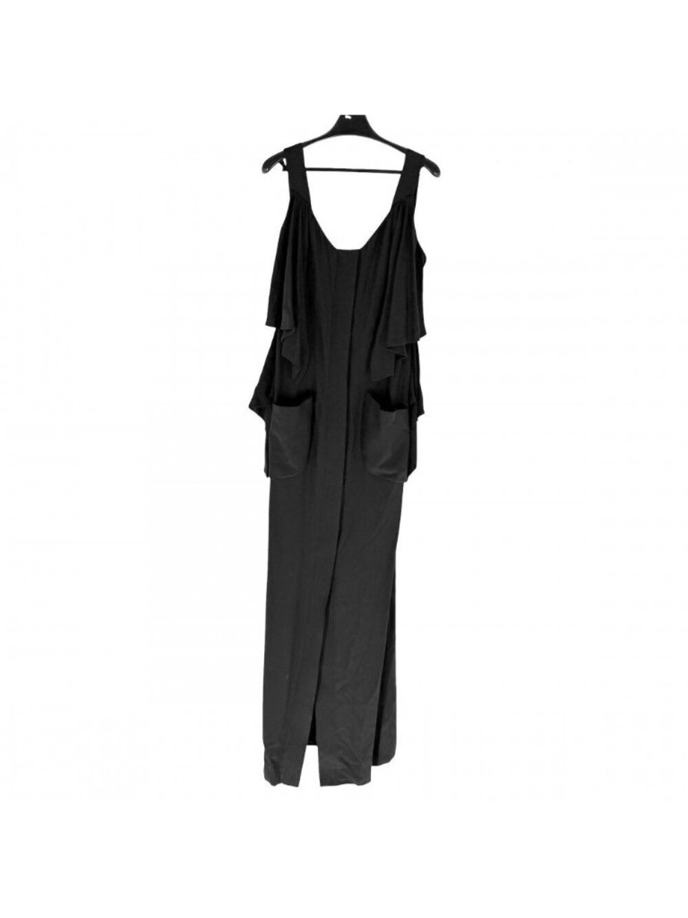 Chanel Dress Sleeveless Vintage 38 Black Silk Autumn